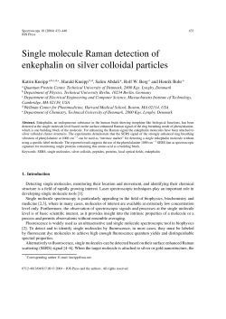 Single molecule Raman detection of enkephalin on