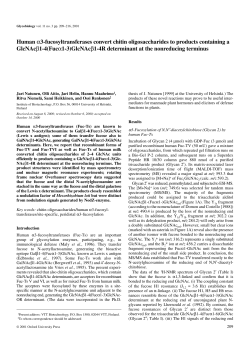 Human &alpha;3-fucosyltransferases convert chitin
