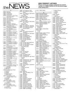 2006 PRODUCT LISTINGS Please record your