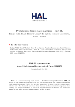 Probabilistic finite-state machines - Part II.