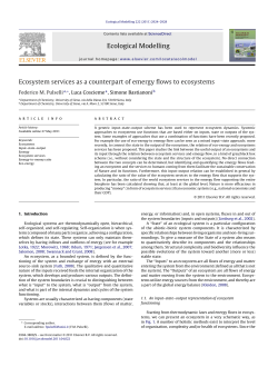 Ecosystem services as a counterpart of emergy flows to