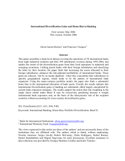 International Diversification Gains and Home Bias in Banking