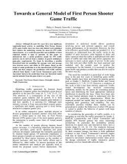 Towards a General Model of First Person Shooter Game Traffic