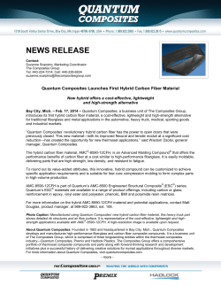 NEWS RELEASE - Quantum Composites