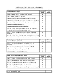 Content ( worth 55 points) Is the content focused on achieving Club`s