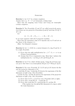 Exercises Exercise 1. Let X, Y be cochain complexes. Assume that f,g
