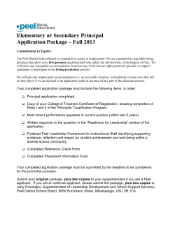 Application Package &ndash; Fall 2013