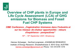 Overview of CHP plants in Europe and Life Cycle