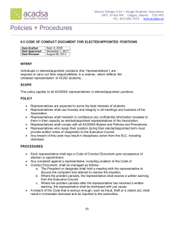 ACADSA_Election Code of Conduct 2016-17