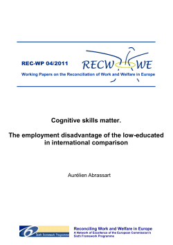 Cognitive skills matter. The employment