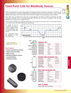 Fixed-Point Cells for Blackbody Sources