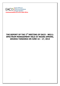 the report of the 1st eaco wrc-15 preparatory task force meeting held