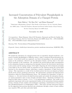Increased Concentration of Polyvalent Phospholipids in the
