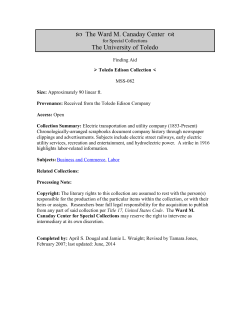 Toledo Edison Collection, MSS-082