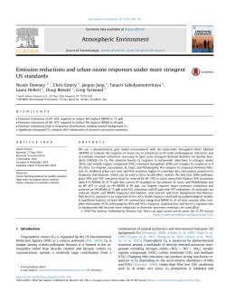 Emission reductions and urban ozone responses under