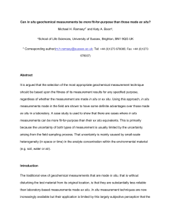 Can in situ geochemical measurements be more fit-for
