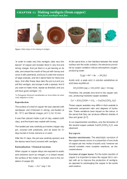 chapter 11 Making verdigris (from copper)