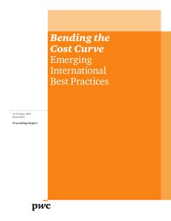 Bending the Cost Curve Emerging International Best Practices