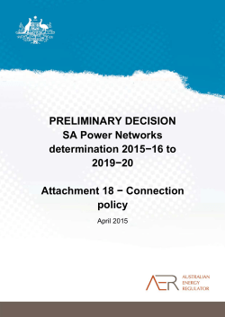 Preliminary decision SA Power Networks distribution determination
