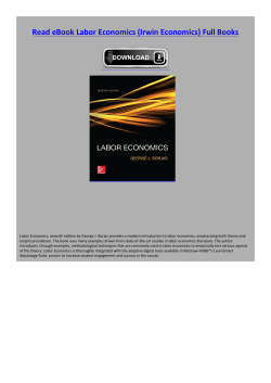Read eBook Labor Economics (Irwin Economics) Full