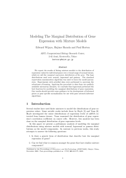 Modeling The Marginal Distribution of Gene Expression with Mixture
