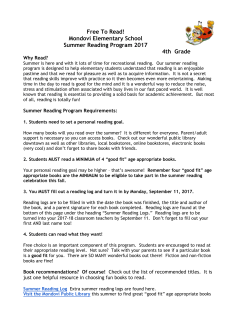Summer Reading Program 2017