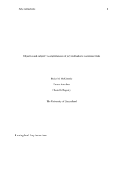 Objective and subjective comprehension of jury