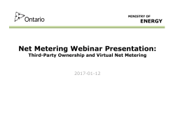 Net Metering Webinar Presentation