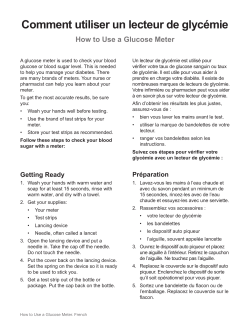 How to Use a Glucose Meter - French