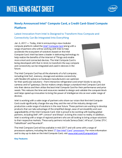 Newly Announced Intel&reg; Compute Card, a Credit
