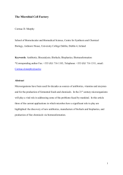 The Microbial Cell Factory - Research Repository UCD