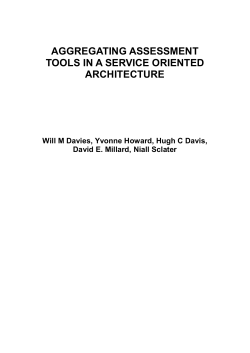 Aggregating Assessment Tools in a Service Oriented