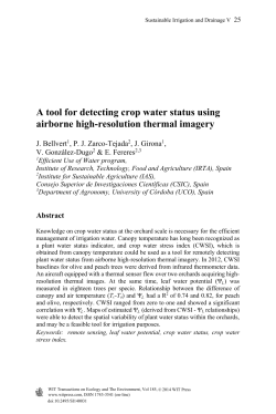 A tool for detecting crop water status using airborne high