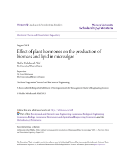 Effect of plant hormones on the production of biomass and lipid in