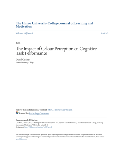 The Impact of Colour Perception on Cognitive Task Performance