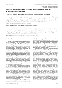 structural life assessment of oil rig pipes made of api j55 steel by