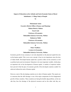 Proposal - Pakistan Institute of Development Economics