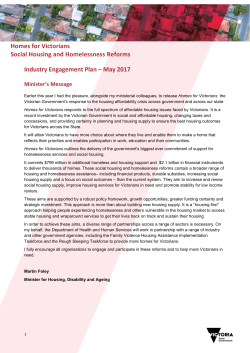 Industry Engagement Plan * April 2017