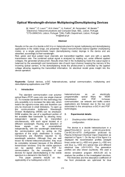 Optical Wavelength-division Multiplexing/Demultiplexing