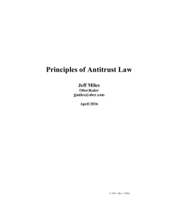 Principles of Antitrust Law