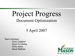 Project Status III