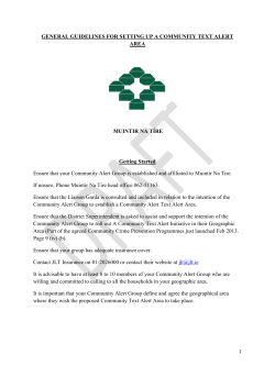 general guidelines for setting up a community text