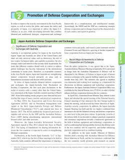 Promotion of Defense Cooperation and Exchanges