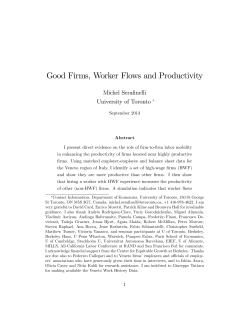 Good Firms, Worker Flows and Productivity