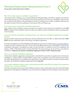 Revalidation Initiatives FAQs Cycle 2