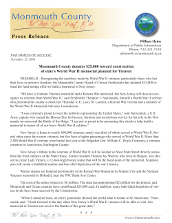 Monmouth County donates $25,000 toward construction of state`s