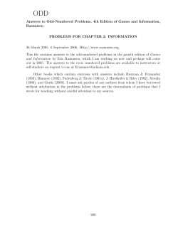 Answers to Odd-Numbered Problems, 4th Edition