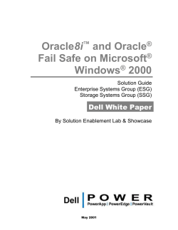 Oracle8i and Oracle Fail Safe Installation