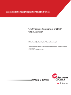 Application Information Bulletin : Platelet Activation