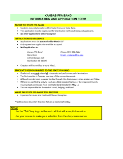 State Band Application - Kansas FFA Association